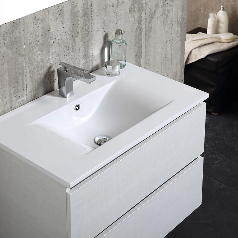 Kit Mobile sotto lavabo Oslo da bagno in truciolare con specchio e luc