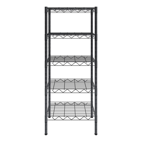 Scaffale Modulare Terry Store-Age A 5 Ripiani - Nero, 60x30x132 Cm, Portata 25 Kg Per Ripiano